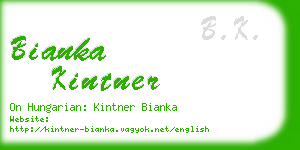 bianka kintner business card